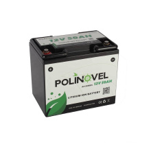 Polinovel Lifepo4 12v For Motorhome Camper Van Solar Bank Ion System Trolling Motor 50ah Lithium Battery